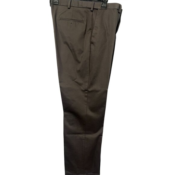 Haggar Mens Straight Fit Work To Weekend Dress Pants Trousers 36x30 gray taupe - Picture 1 of 5